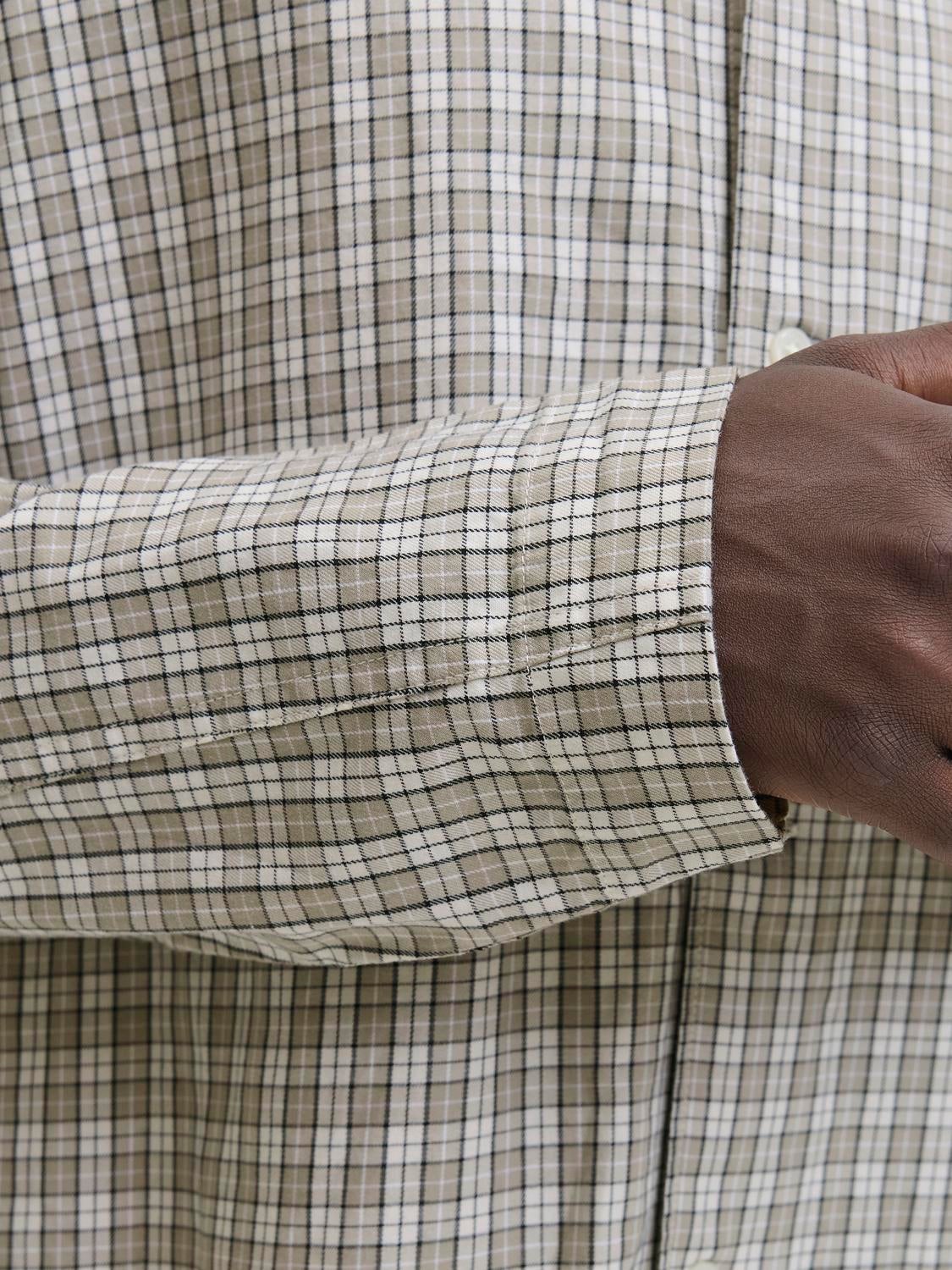 Wide Fit Checked shirt | Beige | Jack & Jones®