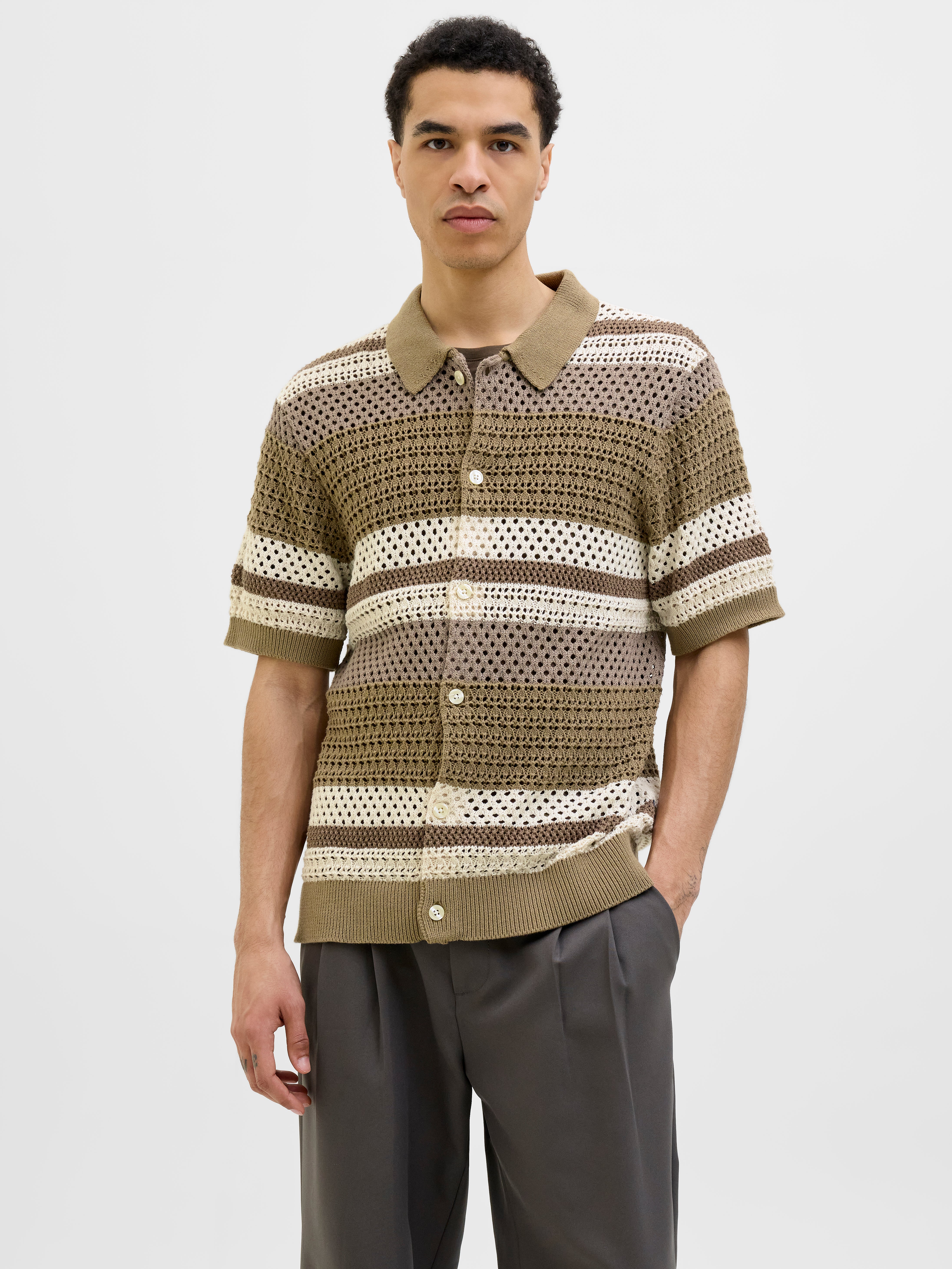 Gestreift Gestricktes Polo