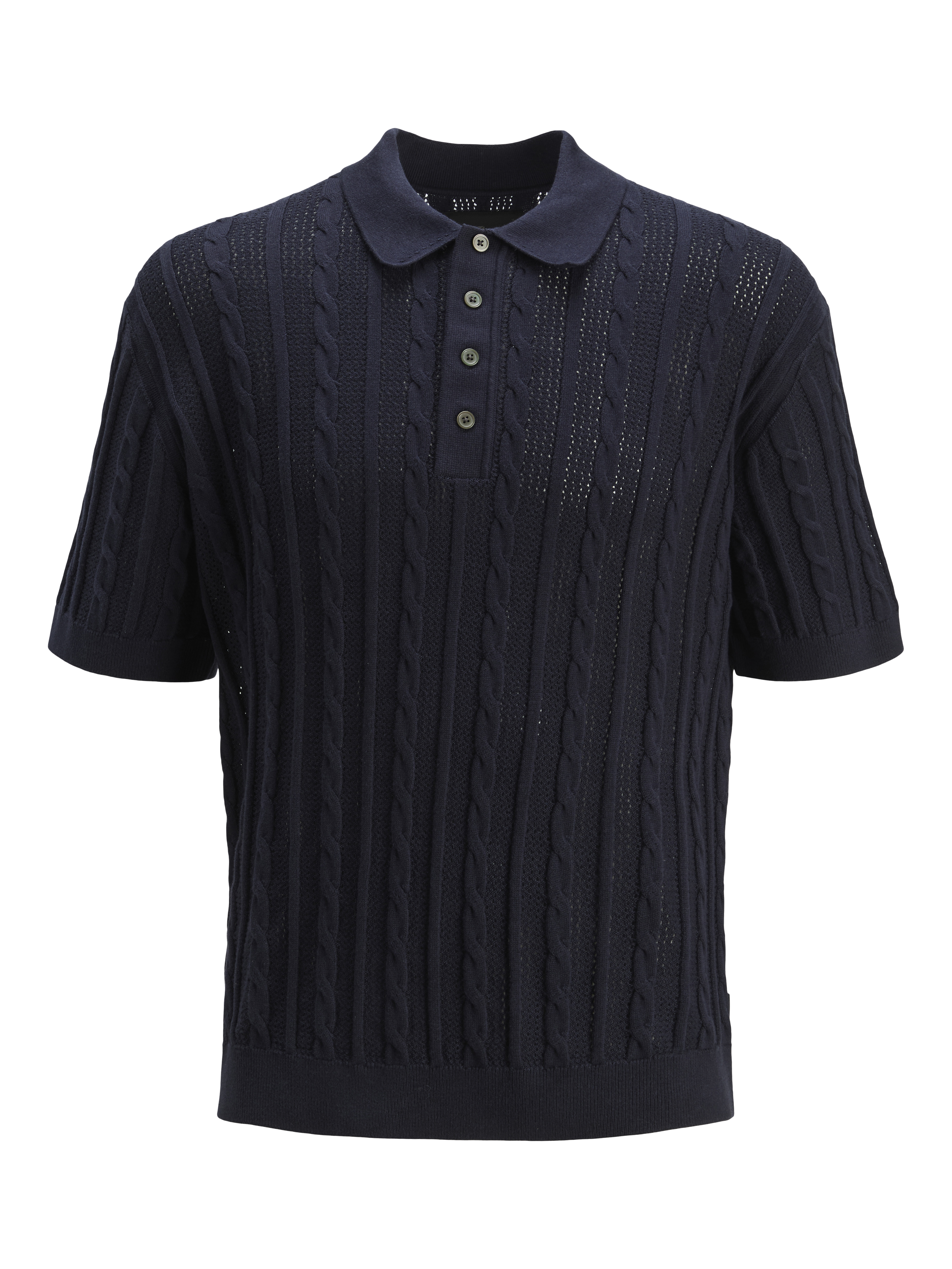 Thumbnail - Einfarbig Gestricktes Polo