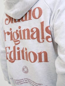 Jack & Jones Back printet Hættetrøje -Bright White - 12277540