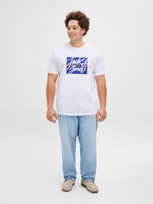 Jack & Jones Plus Size Pack de 5 T-shirt Imprimé -Chambray Blue - 12277543
