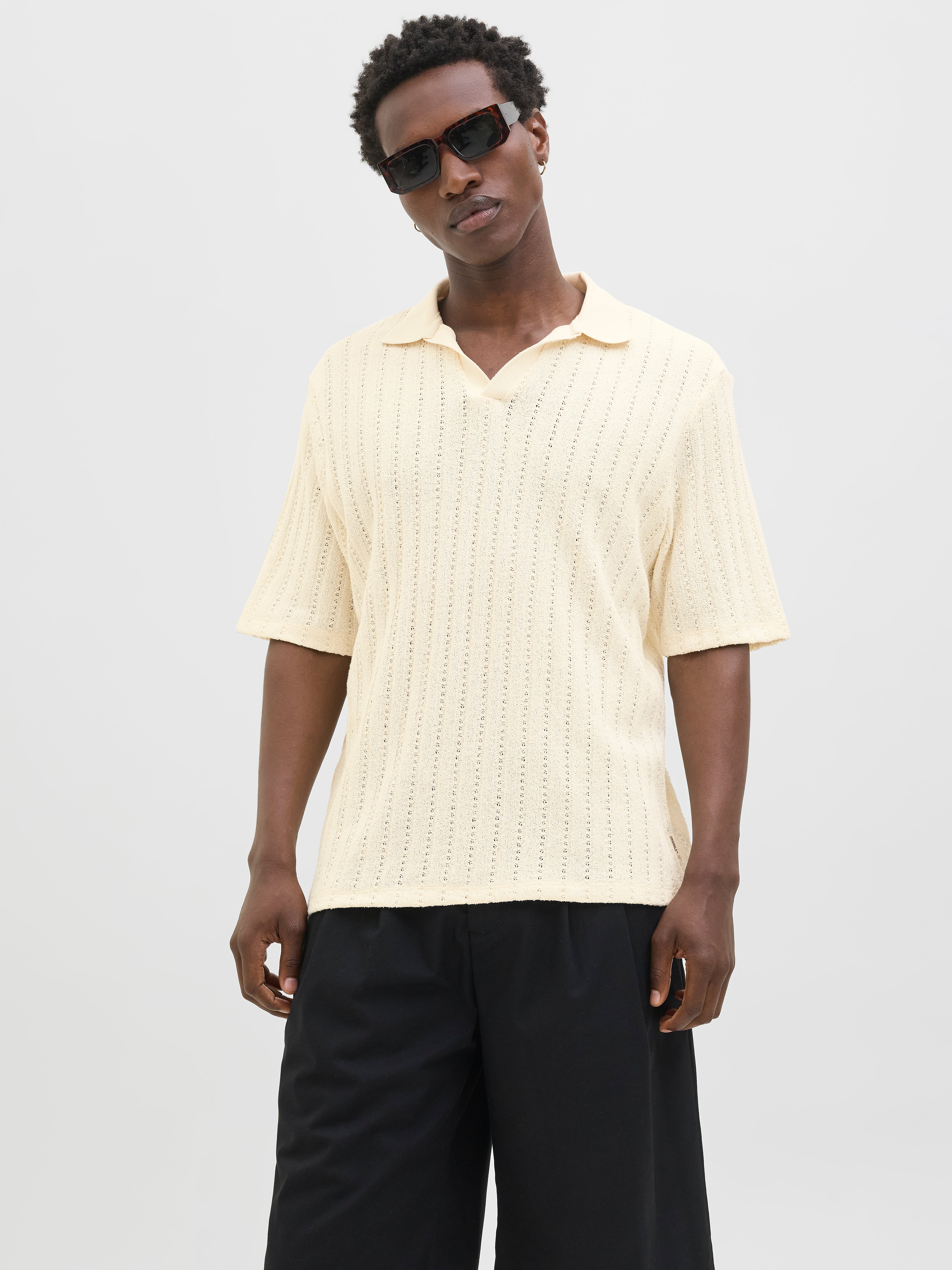 Einfarbig Poloshirt