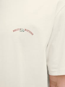 Jack & Jones Gedruckt Rundhalsausschnitt T-shirt -Antique White - 12277582