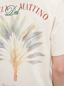 Jack & Jones T-shirt Stampato Girocollo -Antique White - 12277582