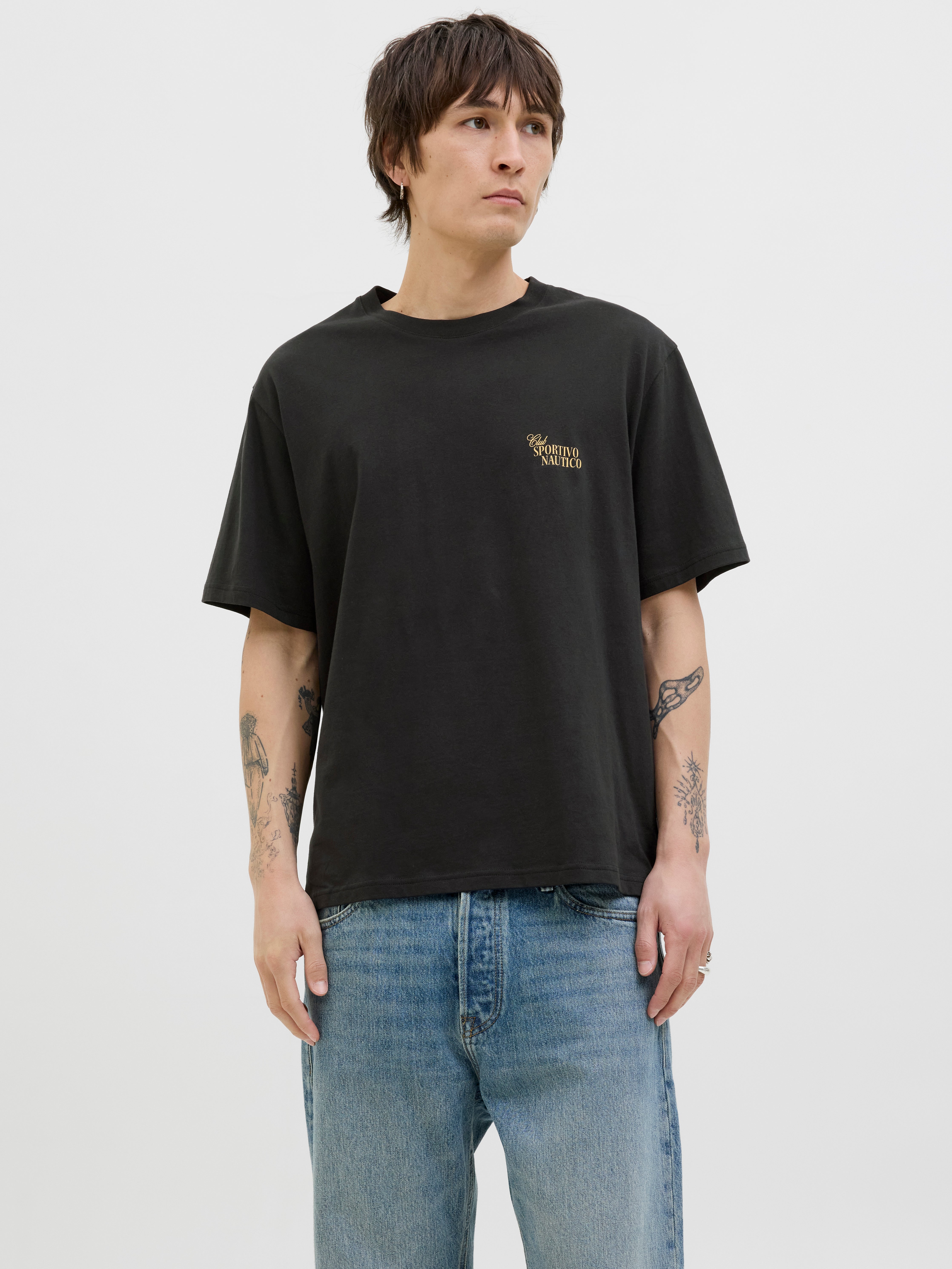 Gedruckt Rundhalsausschnitt T-shirt