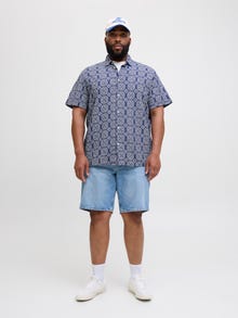 Jack & Jones Plus Size Relaxed Fit Skjorte -Ocean Cavern - 12277647