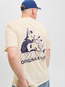 Jack & Jones Plus T-shirt -Antique White - 12277664