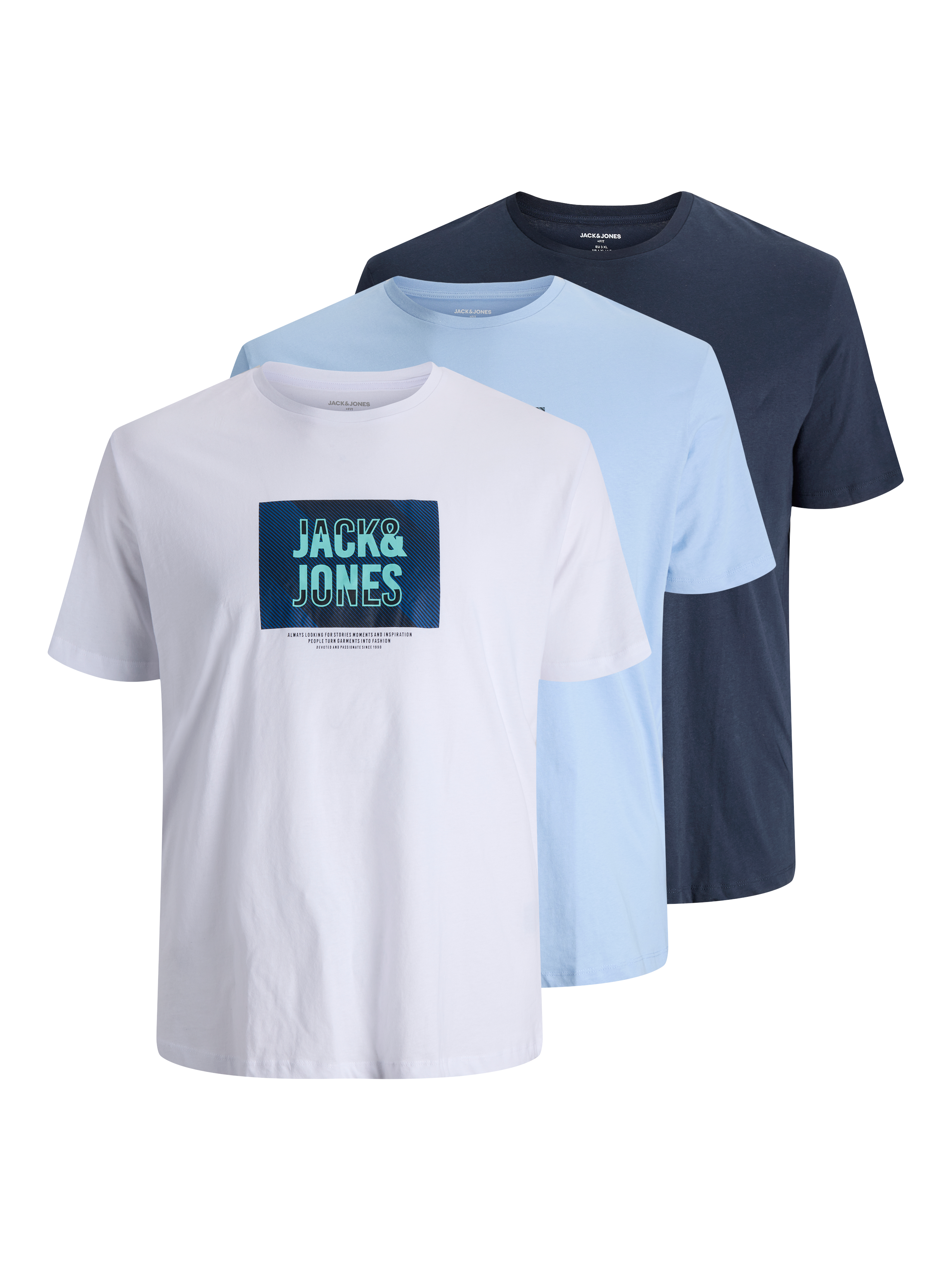 Thumbnail - Plus Size 3er-pack Gedruckt T-shirt