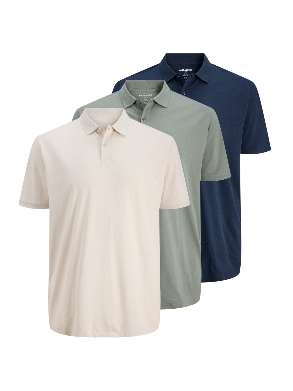 Plus Size 3er-pack Gedruckt Poloshirt