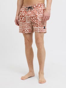 Jack & Jones Klasikinis kirpimas Maudymosi šortai -Tandoori Spice - 12277730