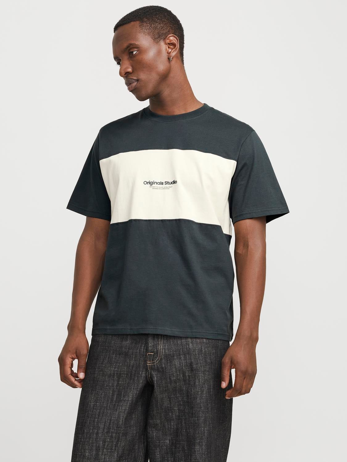 Colour Blocking Rundhalsausschnitt T-shirt