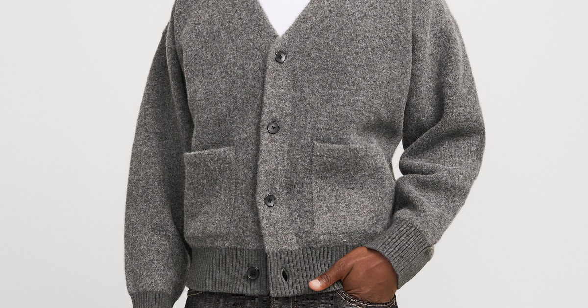 JACK & JONES Herren Strickjacke - Klassischer Cardigan Aus 100% Baumwolle