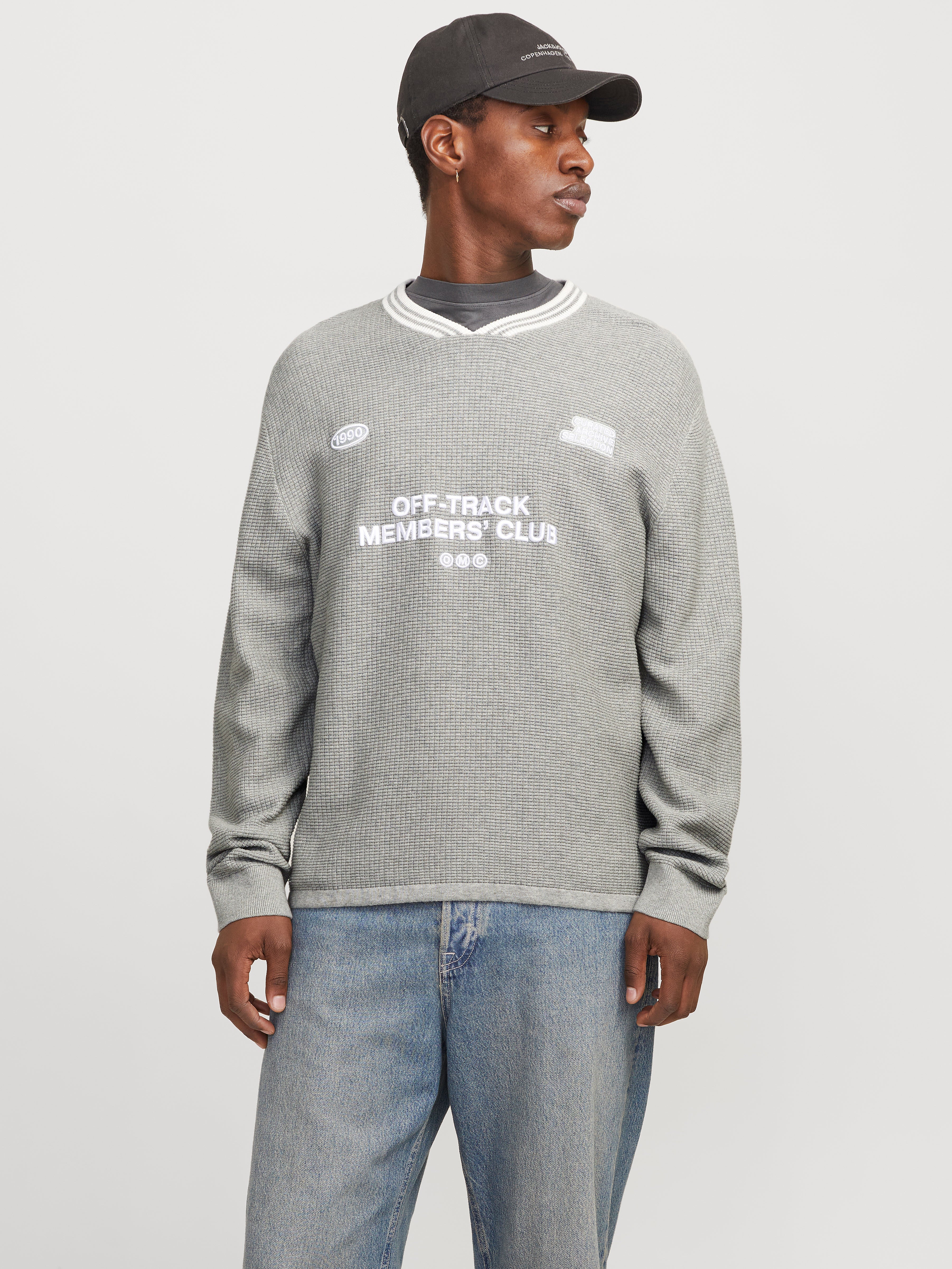 Gedruckt Strickpullover