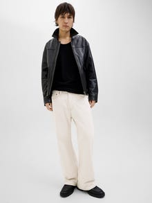 Jack & Jones JJITOBY JJCOOPER AM 469 LN Jeans med utsvingt passform -Ecru - 12278012