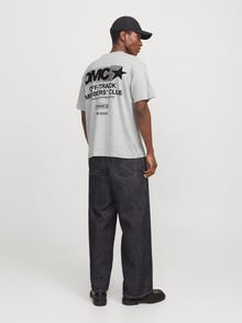 Jack & Jones Rückenprint T-shirt -Light Grey Melange - 12278088