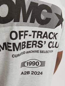 Jack & Jones Rückenprint T-shirt -Light Grey Melange - 12278088