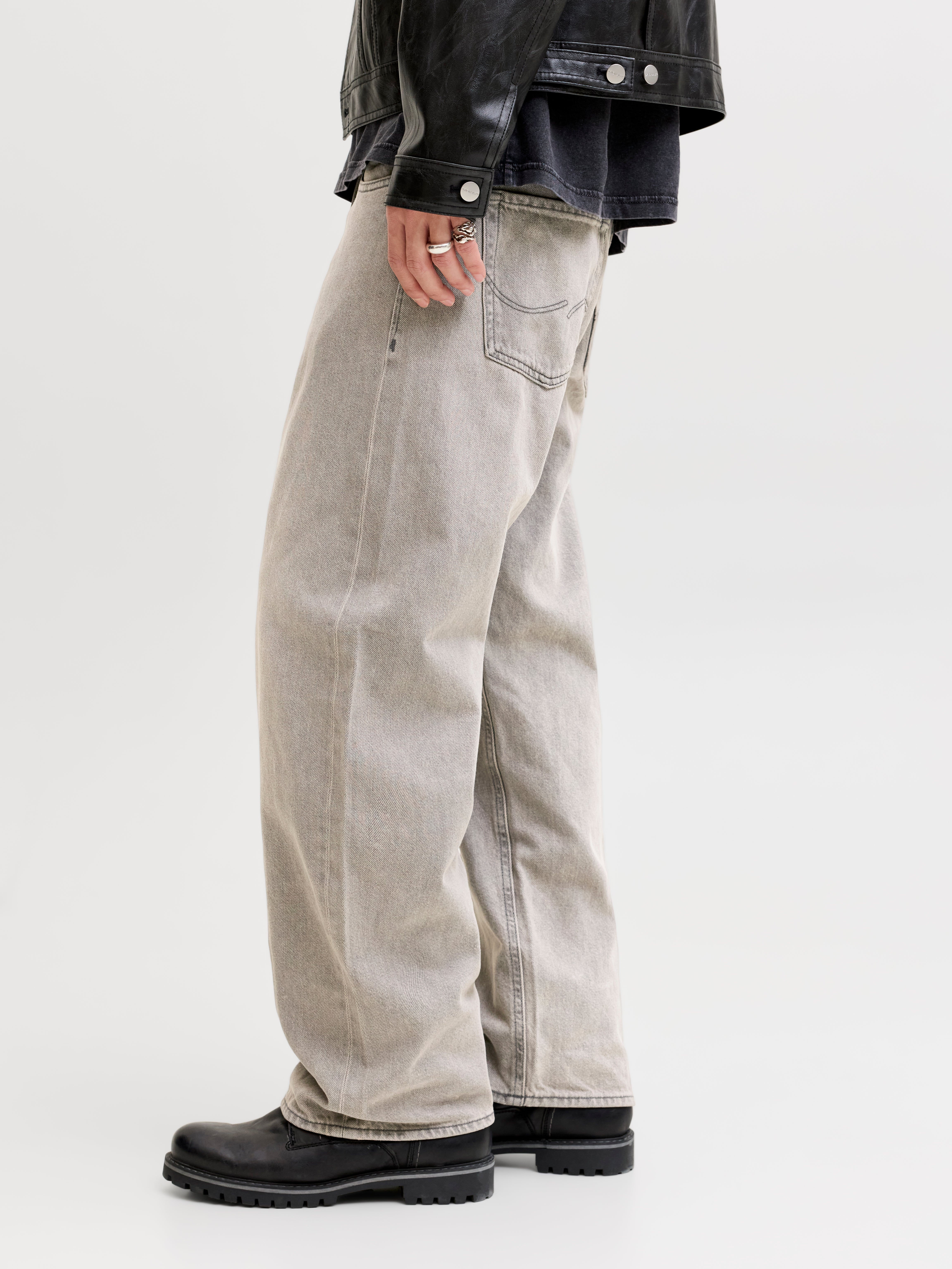 JJIALEX JJORIGINAL SQ 991 Baggy fit jeans | Medium Grey | Jack