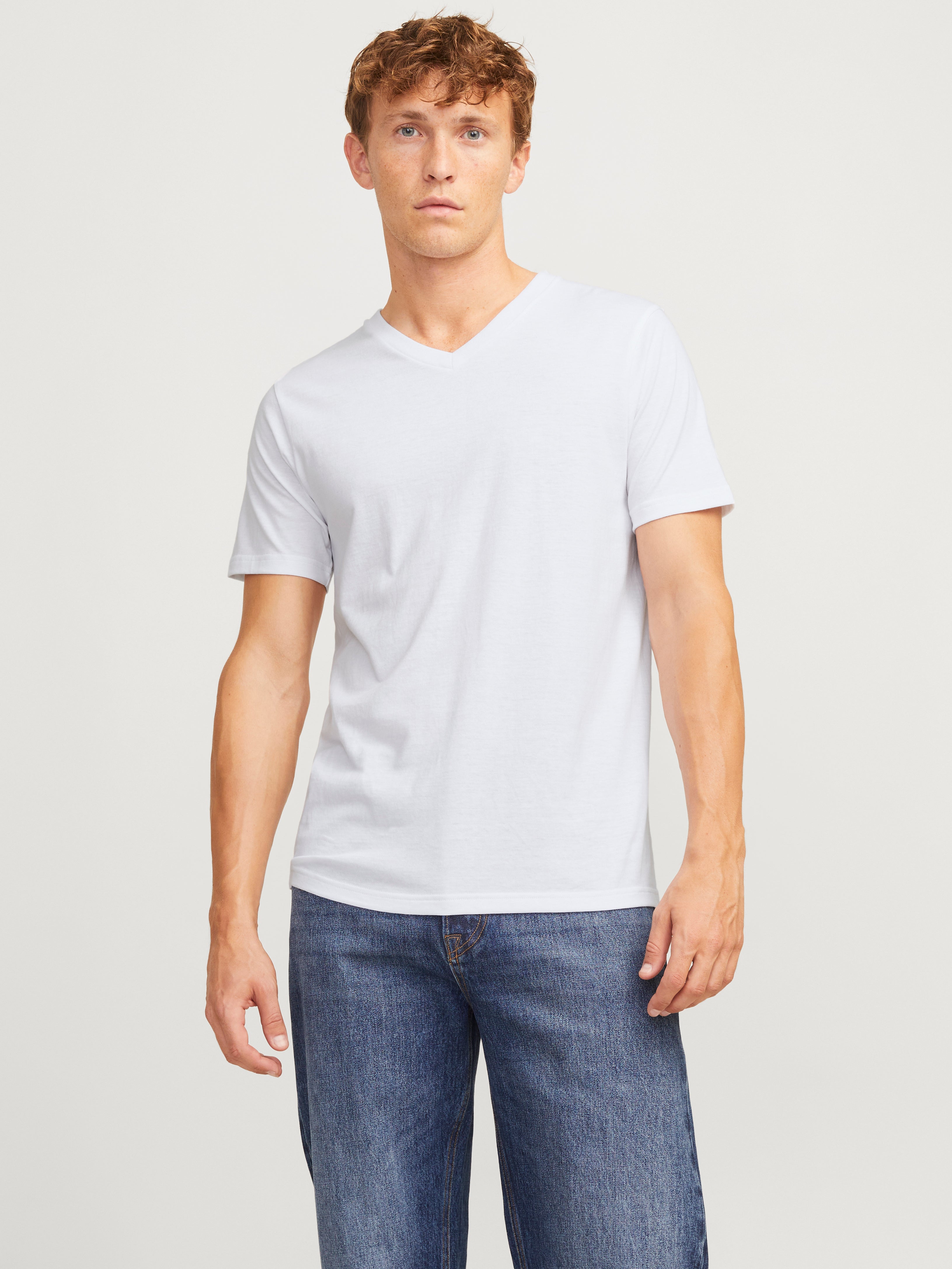 3er-pack Einfarbig T-shirt