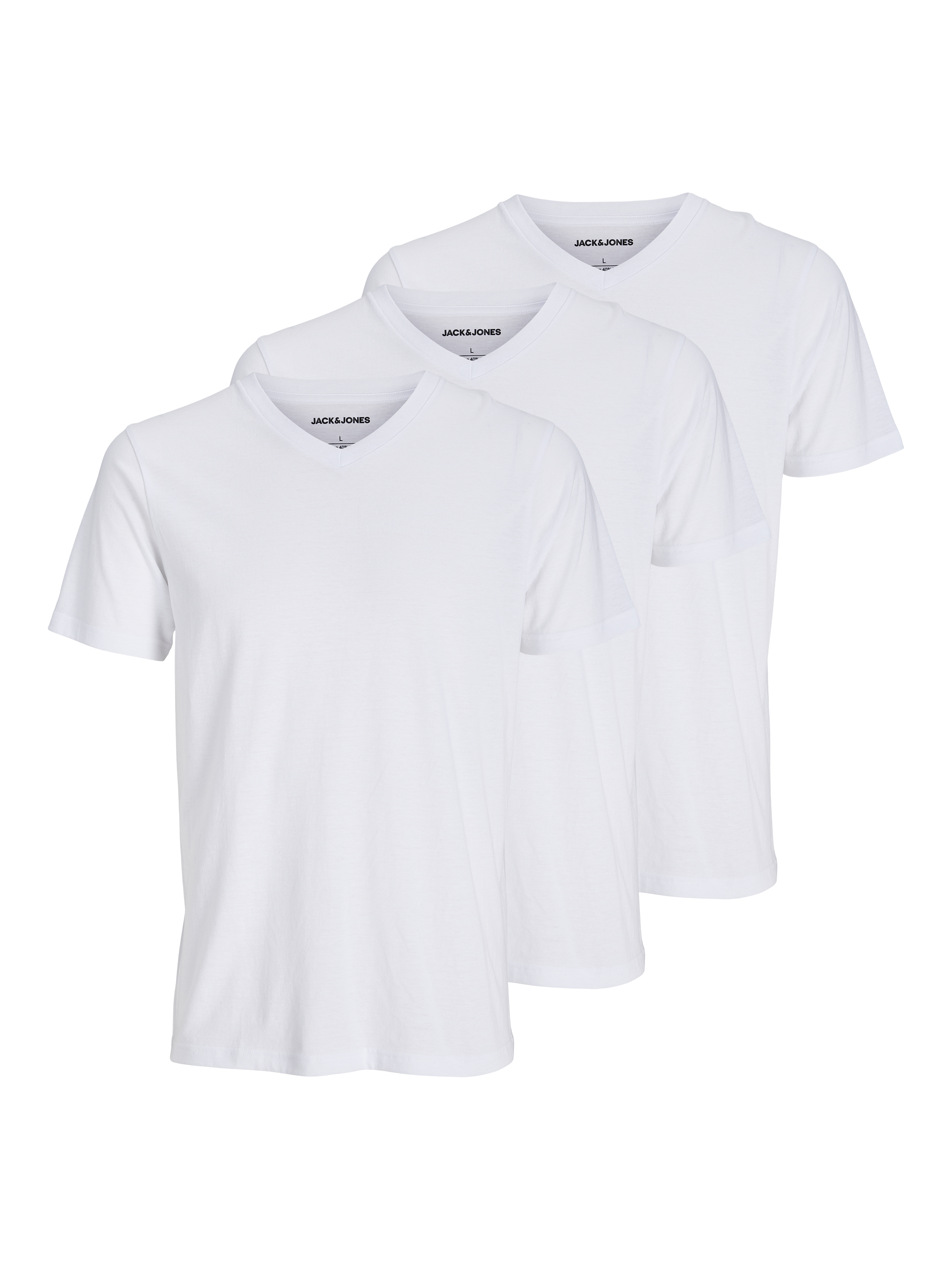 3er-pack Einfarbig T-shirt