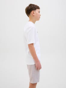 Jack & Jones Spausdintas raštas Marškinėliai Jaunimui -Bright White - 12278350
