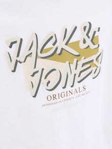 Jack & Jones Spausdintas raštas Marškinėliai Jaunimui -Bright White - 12278350