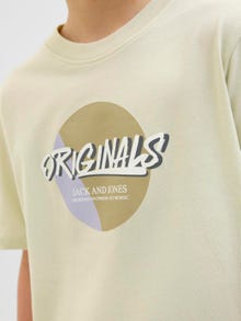 Jack & Jones Printed T-shirt Junior -Celadon Tint - 12278350