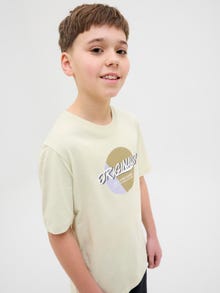 Jack & Jones Printed T-shirt Junior -Celadon Tint - 12278350