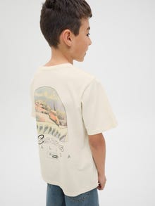 Jack & Jones Trykk T-skjorte Junior -Antique White - 12278364