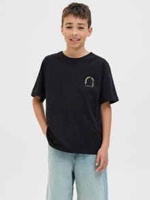 Jack & Jones T-shirt Estampar Junior -Black - 12278364