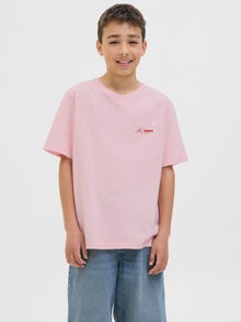 Jack & Jones Spausdintas raštas Marškinėliai Jaunimui -Tickled Pink - 12278364