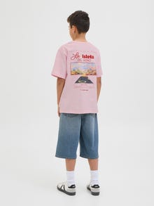 Jack & Jones Spausdintas raštas Marškinėliai Jaunimui -Tickled Pink - 12278364