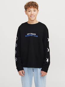 Jack & Jones t-shirt à manches longues Imprimé Junior -Black - 12278383
