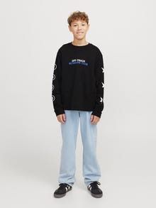 Jack & Jones t-shirt à manches longues Imprimé Junior -Black - 12278383
