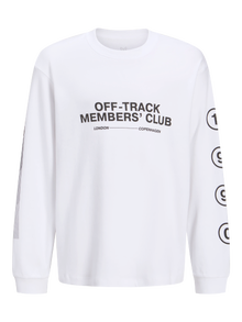 Jack & Jones Printed Longsleeved T-shirt Junior -Bright White - 12278383