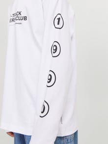 Jack & Jones Printed Longsleeved T-shirt Junior -Bright White - 12278383