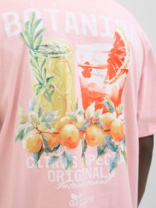 Jack & Jones Printed Crew neck T-shirt -Tickled Pink - 12278390