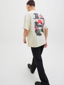 Jack & Jones Printed Crew neck T-shirt -Antique White - 12278393