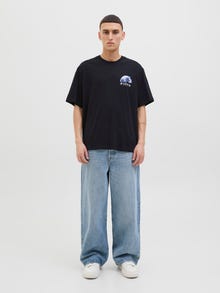 Jack & Jones Printed Crew neck T-shirt -Black - 12278393