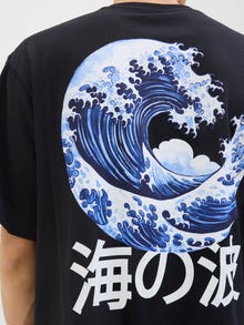 Jack & Jones Printed Crew neck T-shirt -Black - 12278393