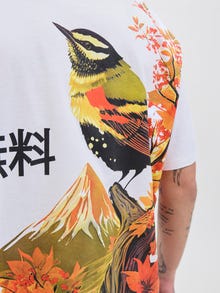 Jack & Jones Printed Crew neck T-shirt -Bright White - 12278393