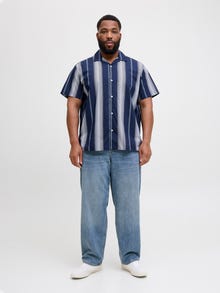 Jack & Jones Plus Size Camisa Corte relaxed -Naval Academy - 12278453