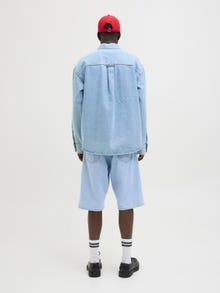 Jack & Jones Laisvas kirpimas Džinsiniai šortai -Blue Denim - 12278463