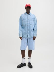 Jack & Jones Laisvas kirpimas Džinsiniai šortai -Blue Denim - 12278463