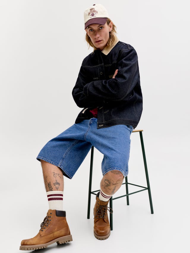 PANTALACCIO BERMUDA CORTO DENIM JEANS UOMO TASCHE LEGGERO - Foto 4