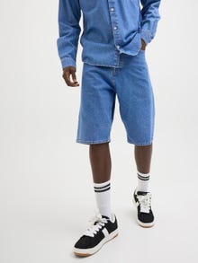 Jack & Jones Laisvas kirpimas Džinsiniai šortai -Blue Denim - 12278463