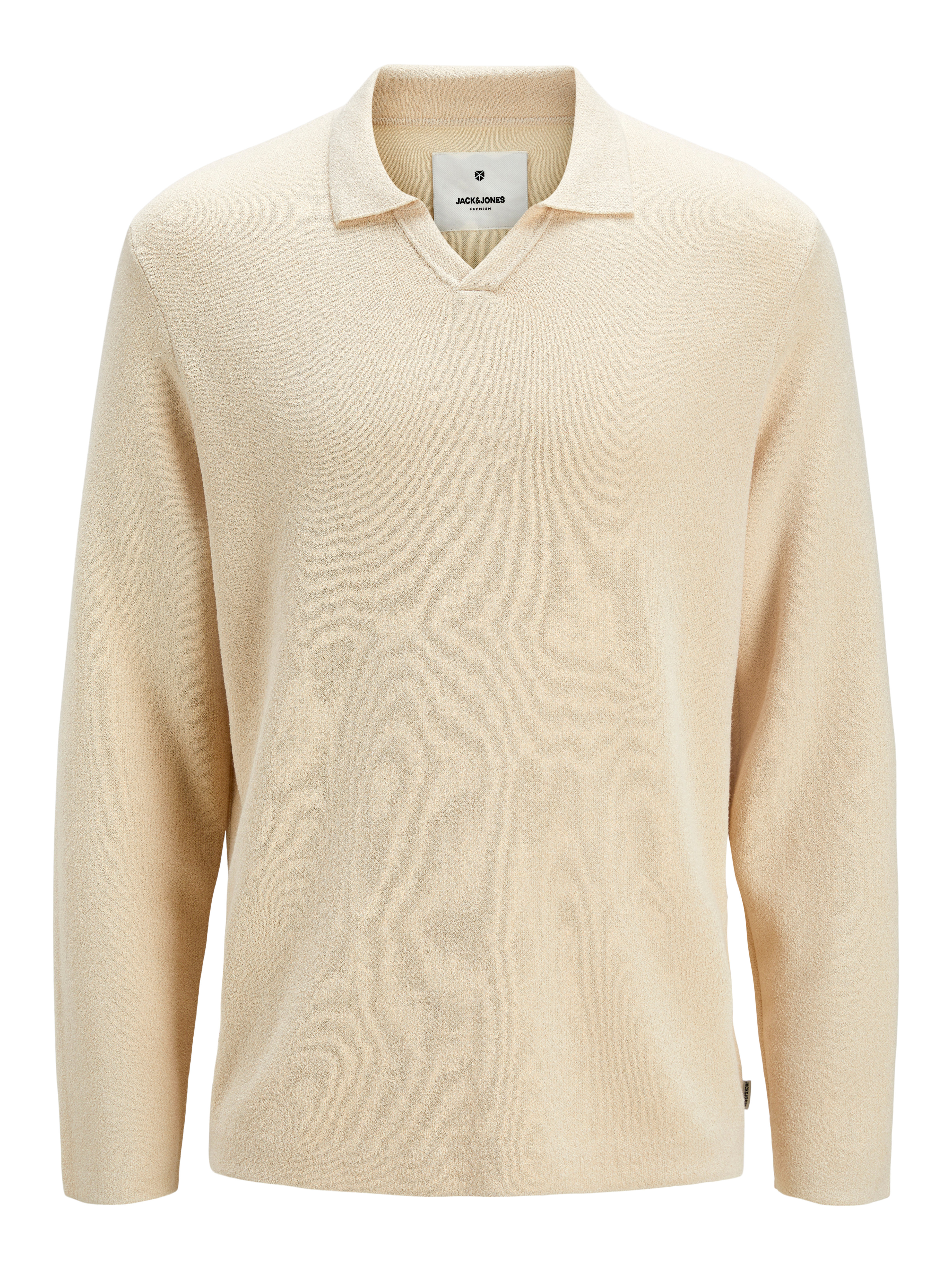 Thumbnail - Einfarbig Gestricktes Polo