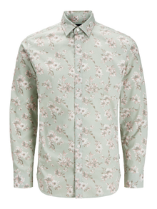 Jack & Jones Slim Fit Skjorta -Aqua Gray - 12278476