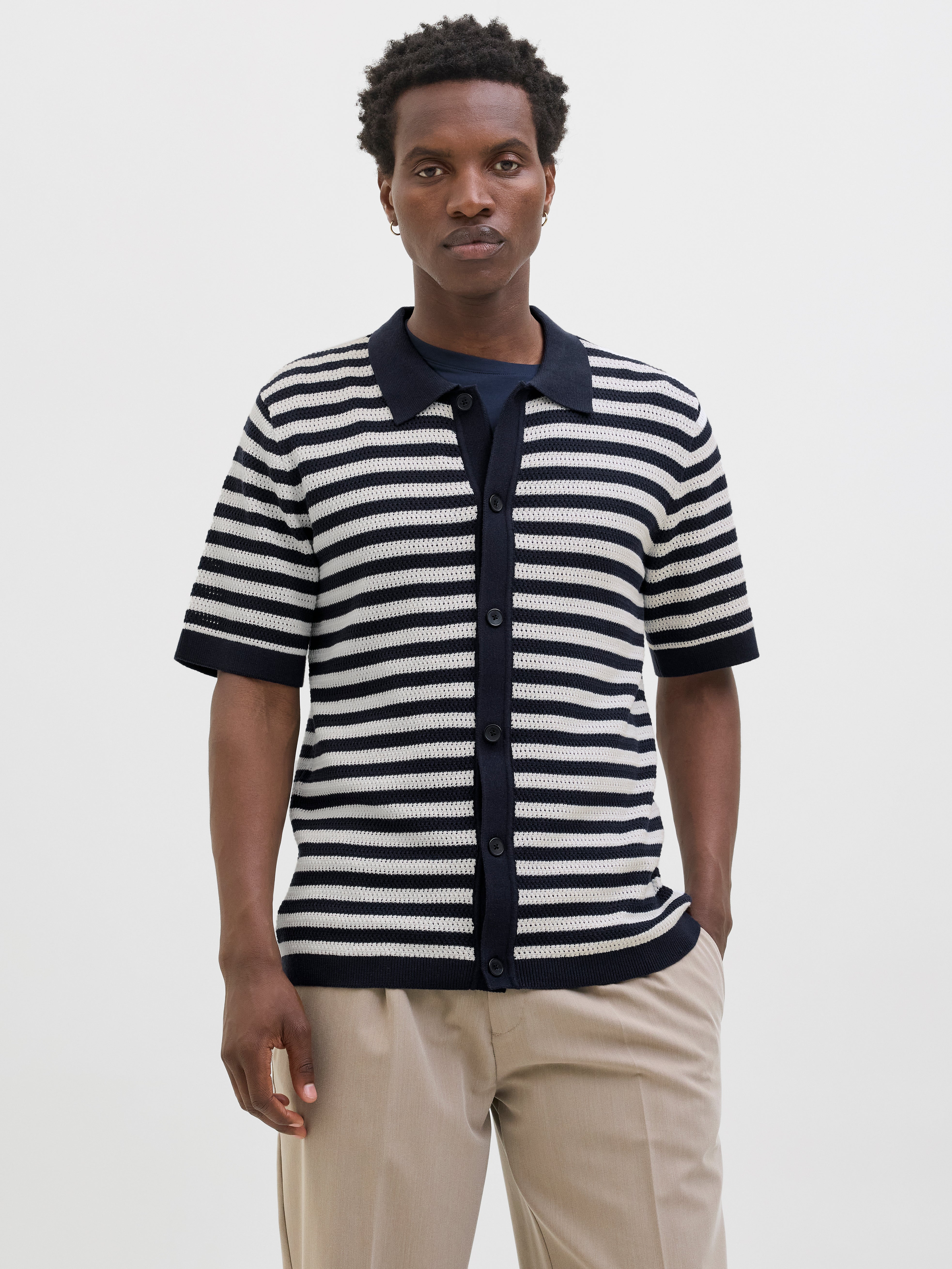 Einfarbig Poloshirt