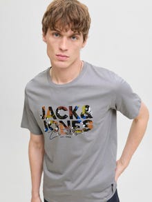Jack & Jones Camiseta Logotipo -Ultimate Grey - 12278523