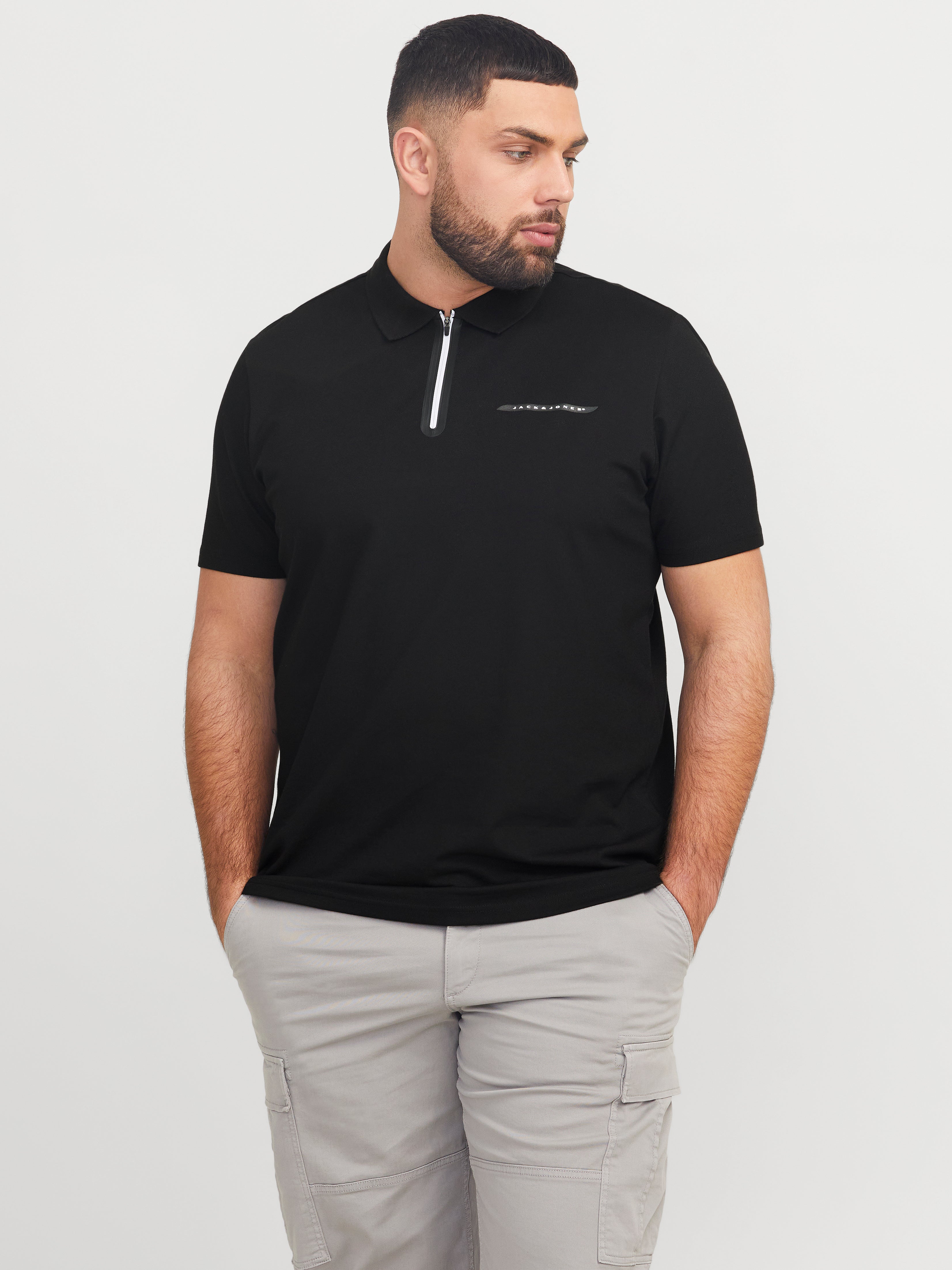 Plus Size Gedruckt Poloshirt